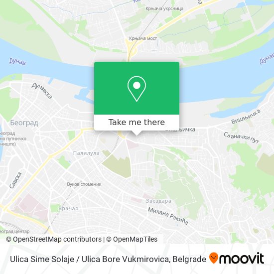 Ulica Sime Solaje / Ulica Bore Vukmirovica map