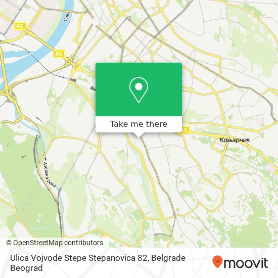 Ulica Vojvode Stepe Stepanovica 82 map