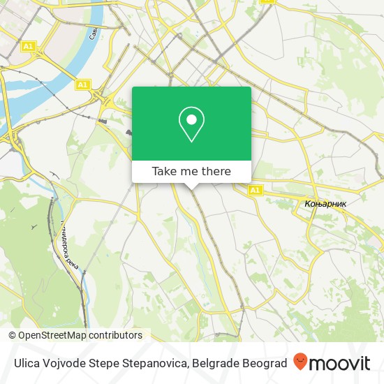 Ulica Vojvode Stepe Stepanovica map