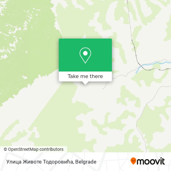 Улица Животе Тодоровића map