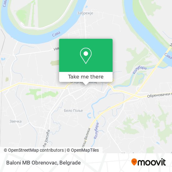 Baloni MB Obrenovac map