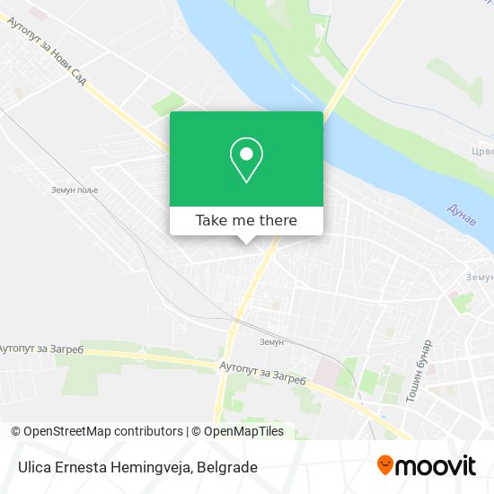 Ulica Ernesta Hemingveja map
