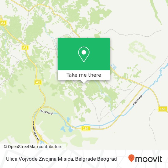 Ulica Vojvode Zivojina Misica map