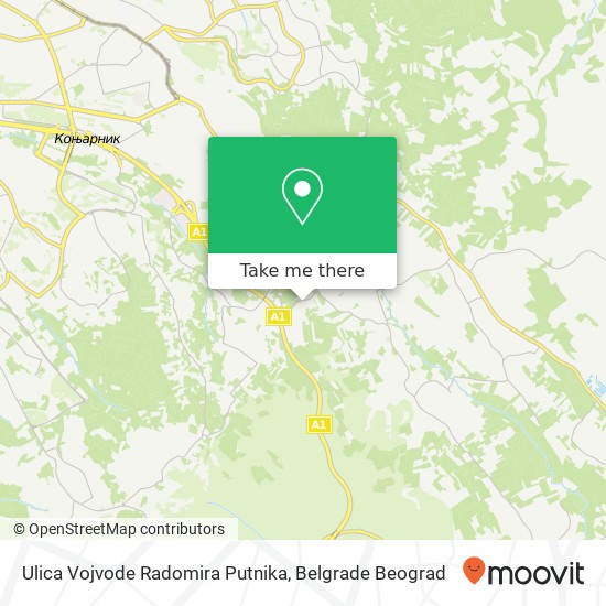 Ulica Vojvode Radomira Putnika map