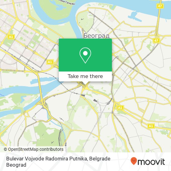 Bulevar Vojvode Radomira Putnika map