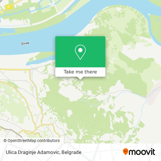 Ulica Draginje Adamovic map