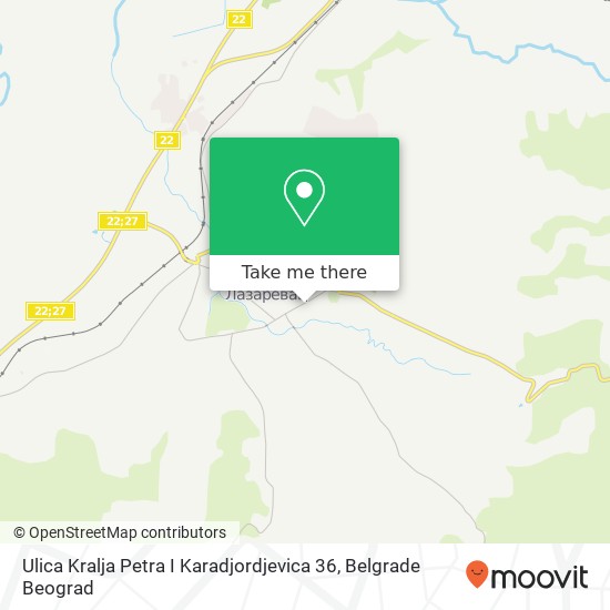 Ulica Kralja Petra I Karadjordjevica 36 map