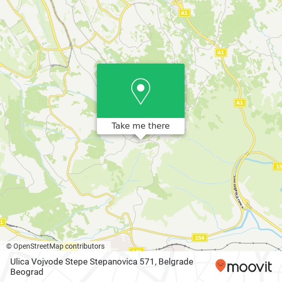 Ulica Vojvode Stepe Stepanovica 571 map