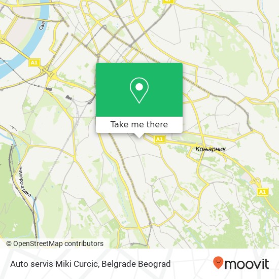 Auto servis Miki Curcic map