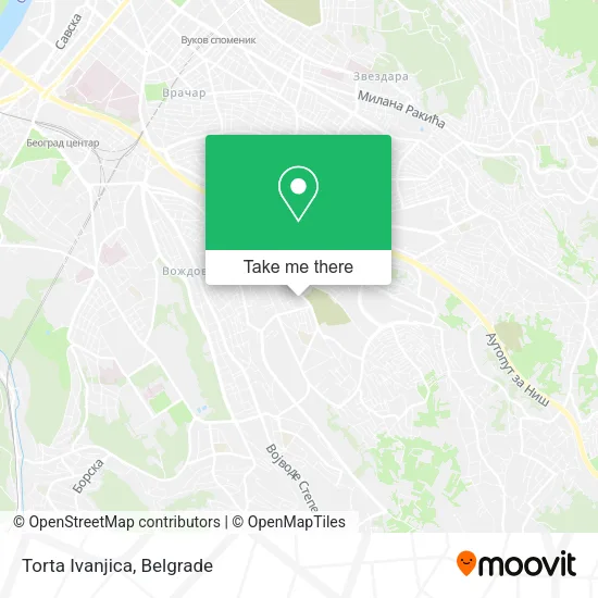 Torta Ivanjica map