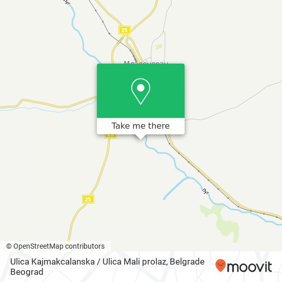 Ulica Kajmakcalanska / Ulica Mali prolaz map