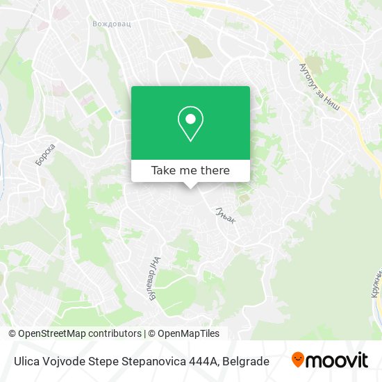 Ulica Vojvode Stepe Stepanovica 444А map