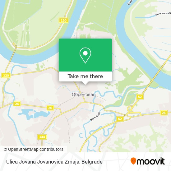 Ulica Jovana Jovanovica Zmaja map