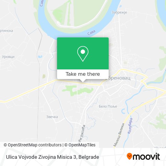 Ulica Vojvode Zivojina Misica 3 map