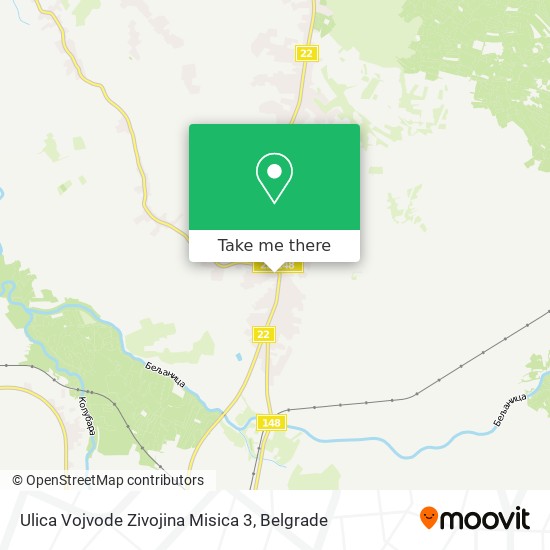 Ulica Vojvode Zivojina Misica 3 map