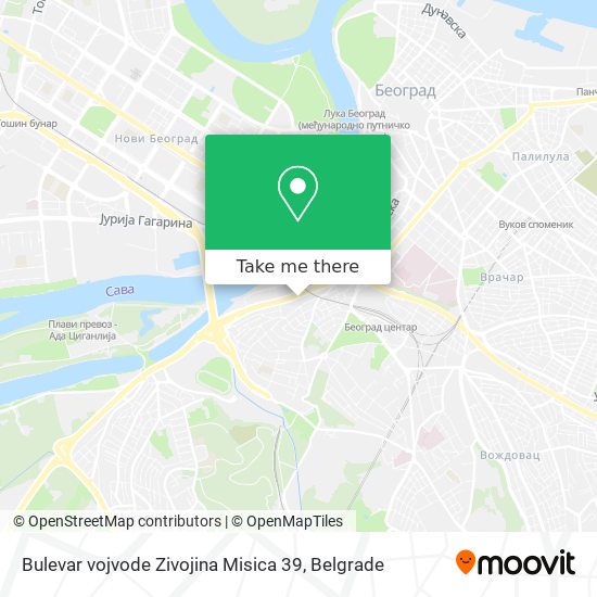 Bulevar vojvode Zivojina Misica 39 map