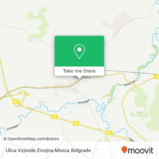 Ulica Vojvode Zivojina Misica map