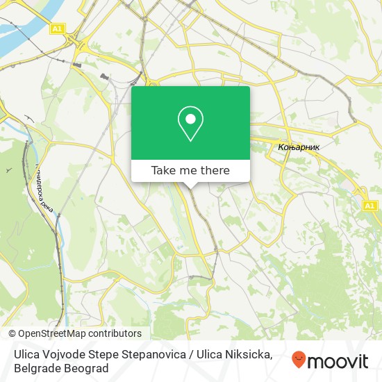 Ulica Vojvode Stepe Stepanovica / Ulica Niksicka map