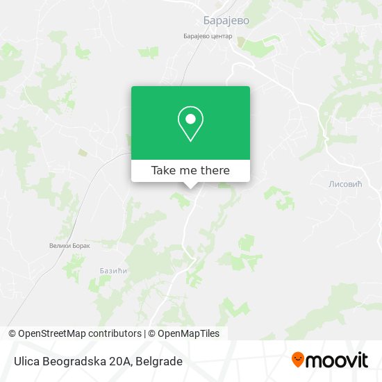Ulica Beogradska 20А map
