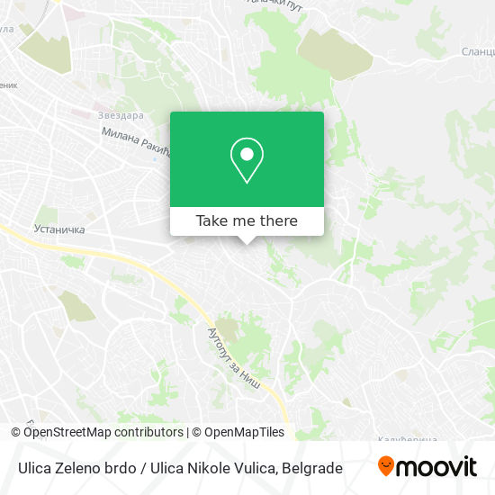 Ulica Zeleno brdo / Ulica Nikole Vulica map