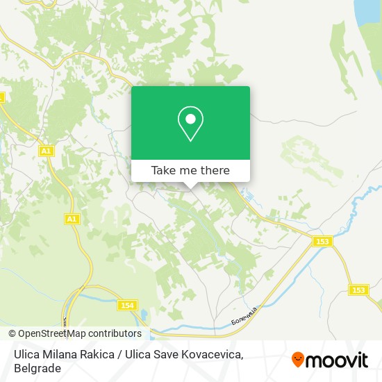 Ulica Milana Rakica / Ulica Save Kovacevica map