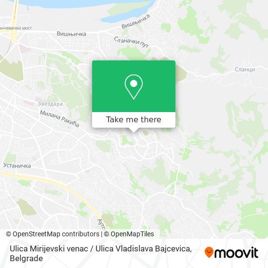 Ulica Mirijevski venac / Ulica Vladislava Bajcevica map