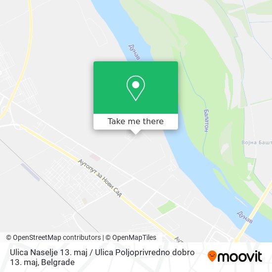 Ulica Naselje 13. maj / Ulica Poljoprivredno dobro 13. maj map