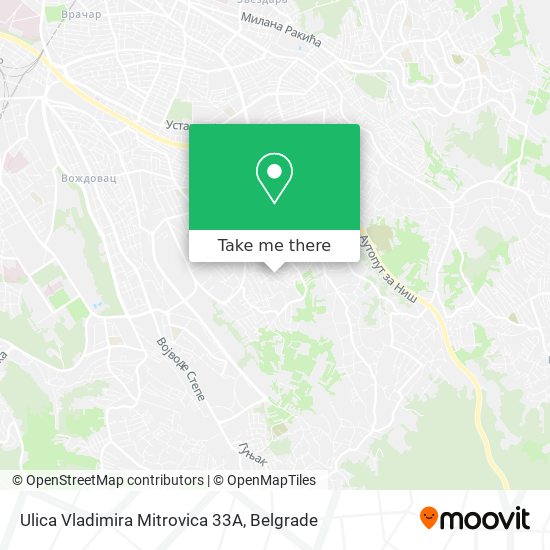 Ulica Vladimira Mitrovica 33А map