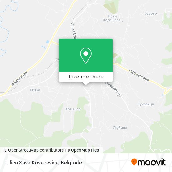 Ulica Save Kovacevica map