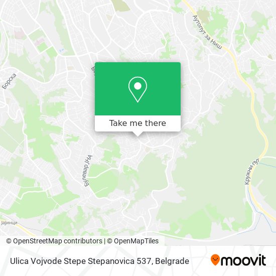 Ulica Vojvode Stepe Stepanovica 537 map