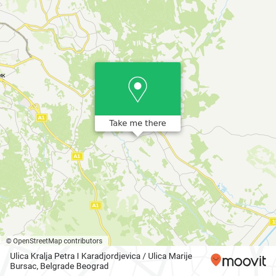 Ulica Kralja Petra I Karadjordjevica / Ulica Marije Bursac map