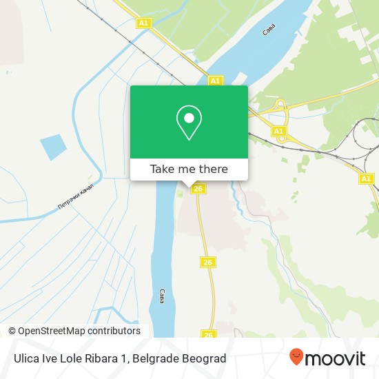 Ulica Ive Lole Ribara 1 map