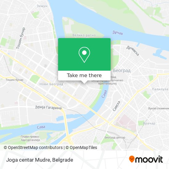 Joga centar Mudre map