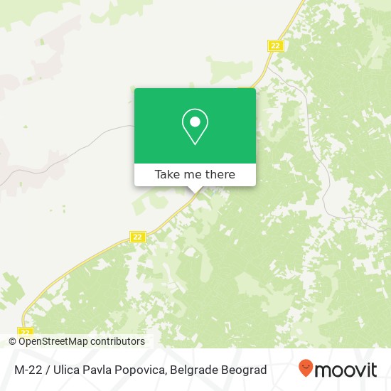 M-22 / Ulica Pavla Popovica map