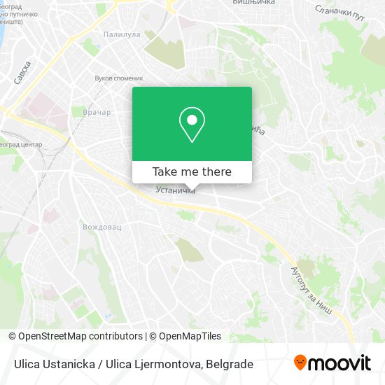 Ulica Ustanicka / Ulica Ljermontova map