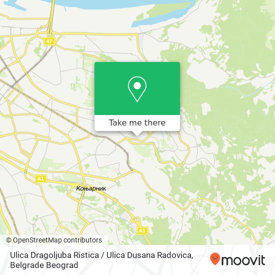 Ulica Dragoljuba Ristica / Ulica Dusana Radovica map