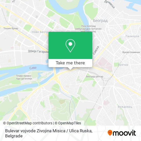 Bulevar vojvode Zivojina Misica / Ulica Ruska map