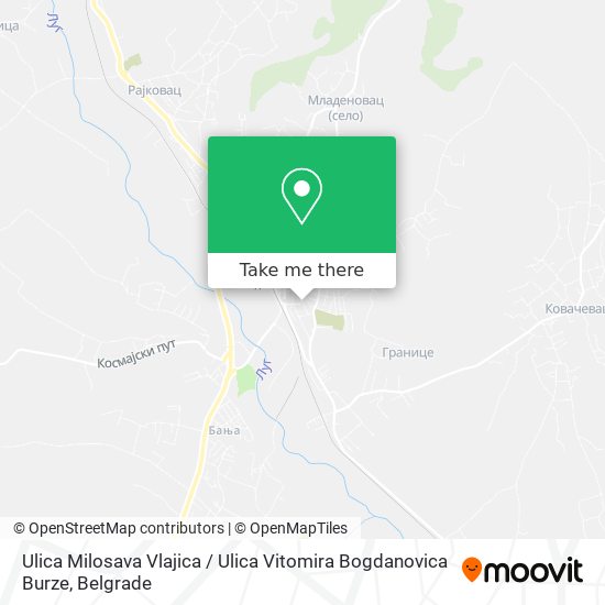 Ulica Milosava Vlajica / Ulica Vitomira Bogdanovica Burze map