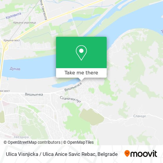 Ulica Visnjicka / Ulica Anice Savic Rebac map