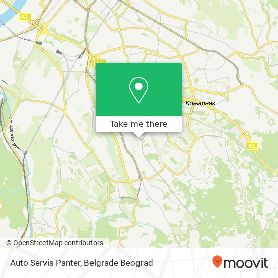 Auto Servis Panter map