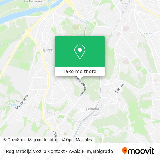 Registracija Vozila Kontakt - Avala Film map