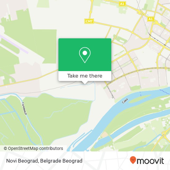 Novi Beograd map