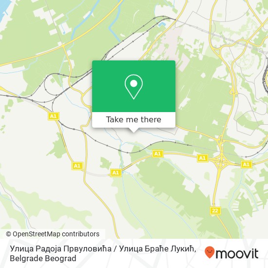 Улица Радоја Првуловића / Улица Браће Лукић map