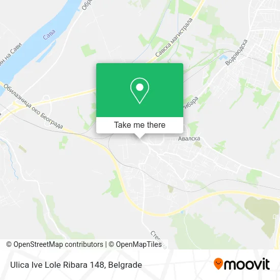 Ulica Ive Lole Ribara 148 map