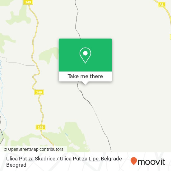 Ulica Put za Skadrice / Ulica Put za Lipe map