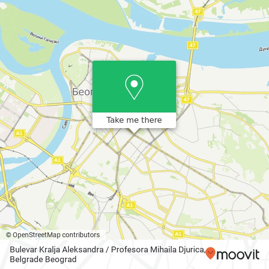 Bulevar Kralja Aleksandra / Profesora Mihaila Djurica map