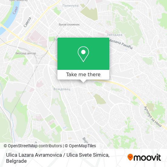 Ulica Lazara Avramovica / Ulica Svete Simica map