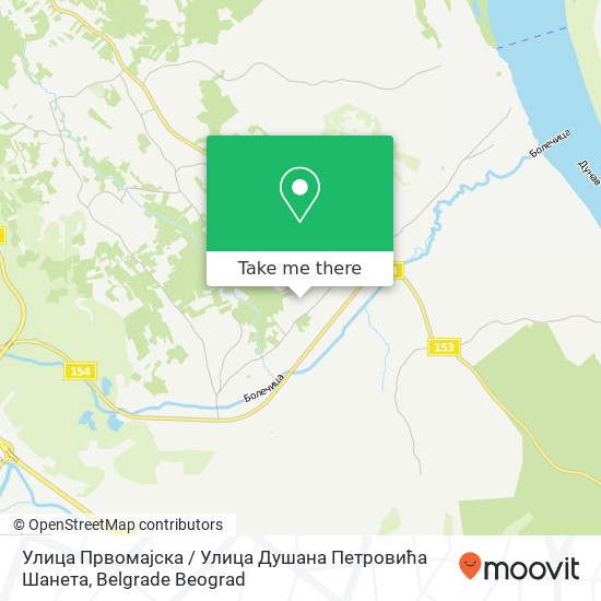 Улица Првомајска / Улица Душана Петровића Шанета map