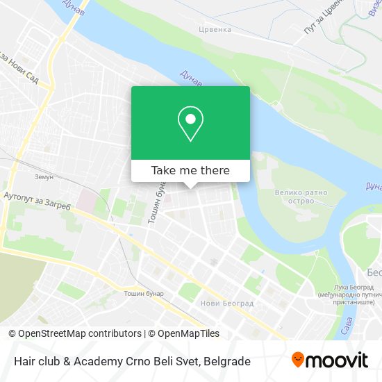 Hair club & Academy Crno Beli Svet map