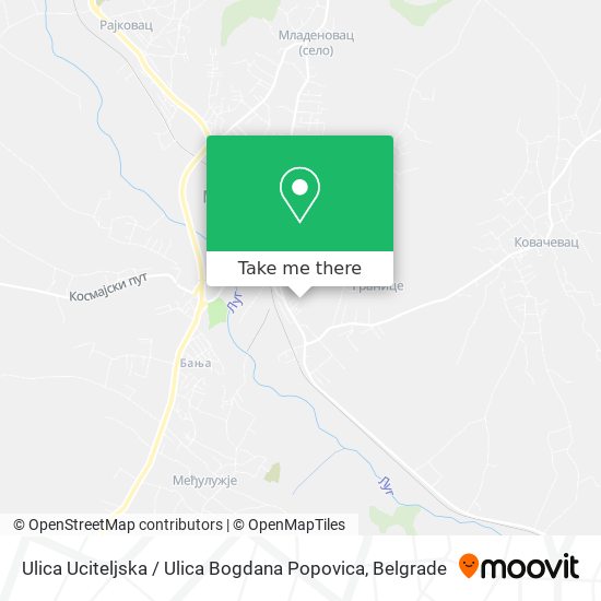 Ulica Uciteljska / Ulica Bogdana Popovica map